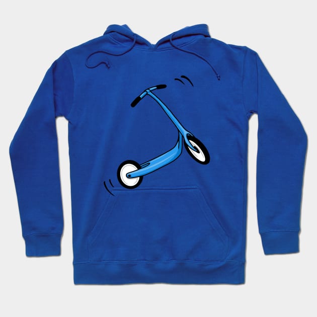 Retro Toy Scooter Blue Hoodie by y30man5